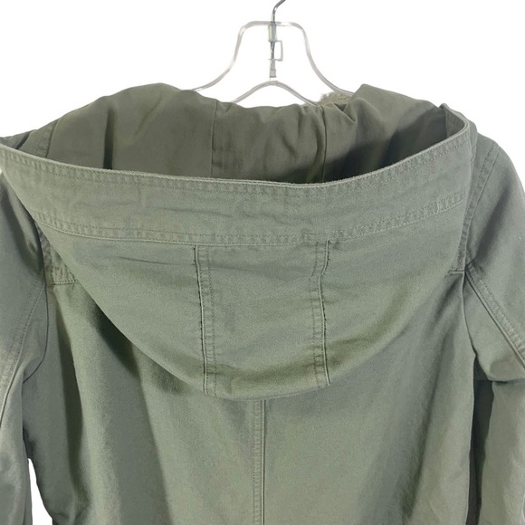 Forever 21 Women's Army Green Cotton Jacket with Draw String Waist 2 pockets SM - Picture 3 of 12